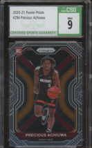 2020-21 Panini Prizm #294 Precious Achiuwa Miami Heat Rookie CSG 9 - £19.49 GBP