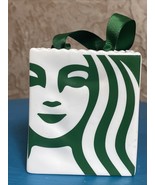 Starbucks Ornament Ceramic Mini Siren Tote Bag Christmas Gift Card Holde... - £7.29 GBP