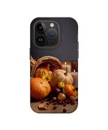 Fall Thanksgiving Pumpkin Scene iPhone 15 Pro Tough Case - $50.00