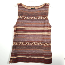 Lauren Ralph Lauren Knit Top Sweater Vest XL Linen Cotton Blend Southwes... - £14.49 GBP