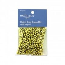 Gold Colored Plastic Beads (30 Grams) - $123.63 MXN