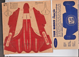 1954 Nabisco Shredded Wheat - SOUND JET - Space Ship -  2 cards - £7.06 GBP