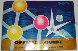 SOFTcover book World&#39;s Fair 1958 Brussels Belgium printed guide, 335 pages - £19.87 GBP