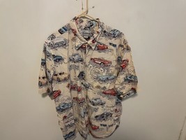 90s Reyn Spooner Corvette Hawaiian Shirt Men’s XXL Yellow - £50.06 GBP