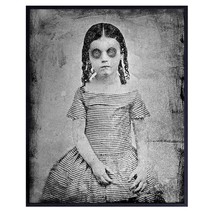Creepy Vintage Goth Girl Photo - Scary Pictures - Ghost Decor - Gothic W... - £19.76 GBP