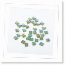 120-Pack of Green AB Color Square Mosaic Tiles (1x1CM) for Stylish Home Decorati - £28.33 GBP