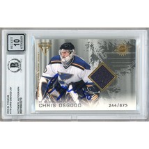 Chris Osgood St Louis Blues 2003 Titanium Game Worn Jersey Card BGS Auto 10 Slab - £117.15 GBP