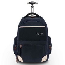 19 Inches Wheeled Rolling Backpack For Men And Women Business Laptop Tra... - £93.60 GBP