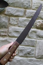 Primitive 1800&#39;s primitive butcher knife antique OLD long 23 1/2&quot; HAND FORGED - £74.72 GBP