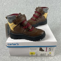 Carter’s Boots Hook And Loop Closure Faux Leather Shoes Size 5 Toddler￼￼ New - £18.67 GBP