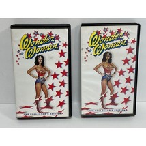 2 Vintage Wonder Woman VHS Tapes The Feminum Mystique Parts 1 &amp; 2 / Beauty on Pa - £3.94 GBP