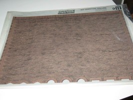 HO VINTAGE SUPERQUICK  PAPERS- SHEET OF RED SANDSTONE WALLING - NEW-S31UU - $7.51