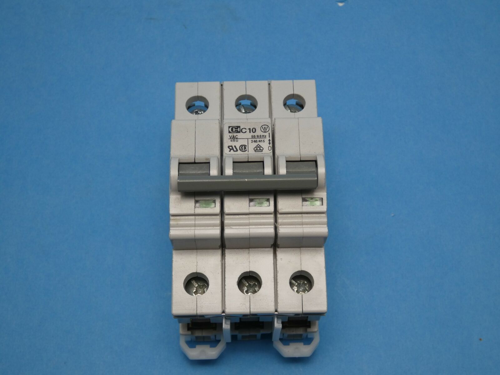 Cutler Hammer SPCL3C10 DIN Rail Circuit Breaker 3 Pole 10 Amps 277 VAC/1... - $14.99