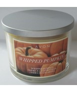 Avon Jar Scented Candle 3 Wick Burn Time 30 Hours Whipped Pumpkin - £9.33 GBP