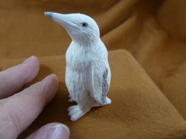 penguin-w11) little Penguin of shed ANTLER figurine Bali detailed carvin... - £49.09 GBP