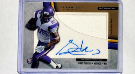 2012 Topps Strata Clear Cut Relics Gold #CCAR-GC Greg Childs /99 Rookie RPA Auto - £11.60 GBP