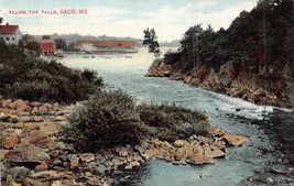 Saco Maine~Below The FALLS~1908 East Wilton Postmark Postcard - £5.10 GBP