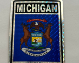 Michigan Flag Reflective Decal Sticker 3&quot;x4&quot; Inches - $3.99