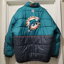 Vintage Rare Reebok NFL Miami Dolphins Embroidered Zip Up Jacket Mens 2XL - £217.27 GBP