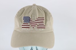 Vintage 90s Disney Faded Mickey USA Flag Block M Spell Out Cotton Dad Hat Cap - £23.42 GBP