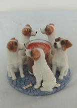 Jack Russell Terrier Dog Circle Votive Candle Holder 2002 Continental Cr... - $19.80