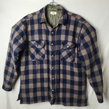 Briggs Men L Plaid Button Down Long Sleeve Vintage Heavy Shirt  - $53.46