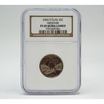 2003 S Clad Missouri État Statehood Quarts 25C NGC PF69 Ultra Camée - £23.65 GBP