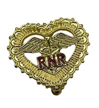 Vintage Society Registered Nurses Retired Gold Pin RNR Case .75&quot; Medicine - $14.00