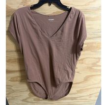 Women's Old Navy Body Suit Neutral 2X Plus One-piece Button  - $10.80