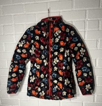 Orage Puffer Jacket Women Small Floral Print Hooded - £30.81 GBP