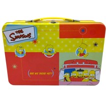 The Simpson’s Large Metal Lunchbox Bart Homer Marge Krusty 2001 8x12&quot; Re... - £15.45 GBP