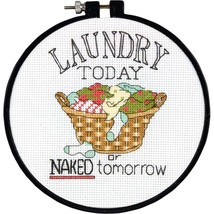 DIY Dimensions Laundry Today or Naked Tomorrow Funny Cross Stitch Kit 73764 - £12.72 GBP