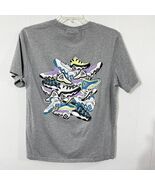 FILA Gray L T-Shirt SNEAKERS Shoe Tower ON BACK Shirt Women - $5.88