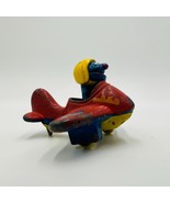 Muppets Diecast Grover Metal Airplane 2.5in Vintage Sesame Street Toy Worn 1986