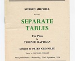 Separate Tables Program St James London 1954 Margaret Leighton Eric Port... - £14.07 GBP