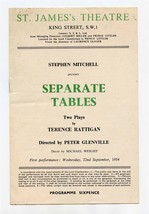 Separate Tables Program St James London 1954 Margaret Leighton Eric Port... - $17.82