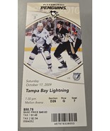 Oct 17 2009 Lightning @ Pittsburgh Penguins Ticket Sidney Crosby 2 Assists - £15.62 GBP