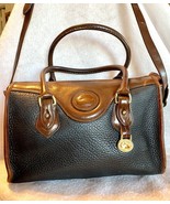 Vintage Dooney and Bourke Allweather Leather Blue Chocolate Hand Shoulde... - £87.65 GBP