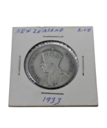 New Zealand 1933 George V One 1 Florin Silver Coin - $31.58 CAD