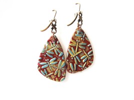 Hand Painted Dragonflies Polymer Clay Earrings Casual Fashion Jewelry For women - £11.98 GBP