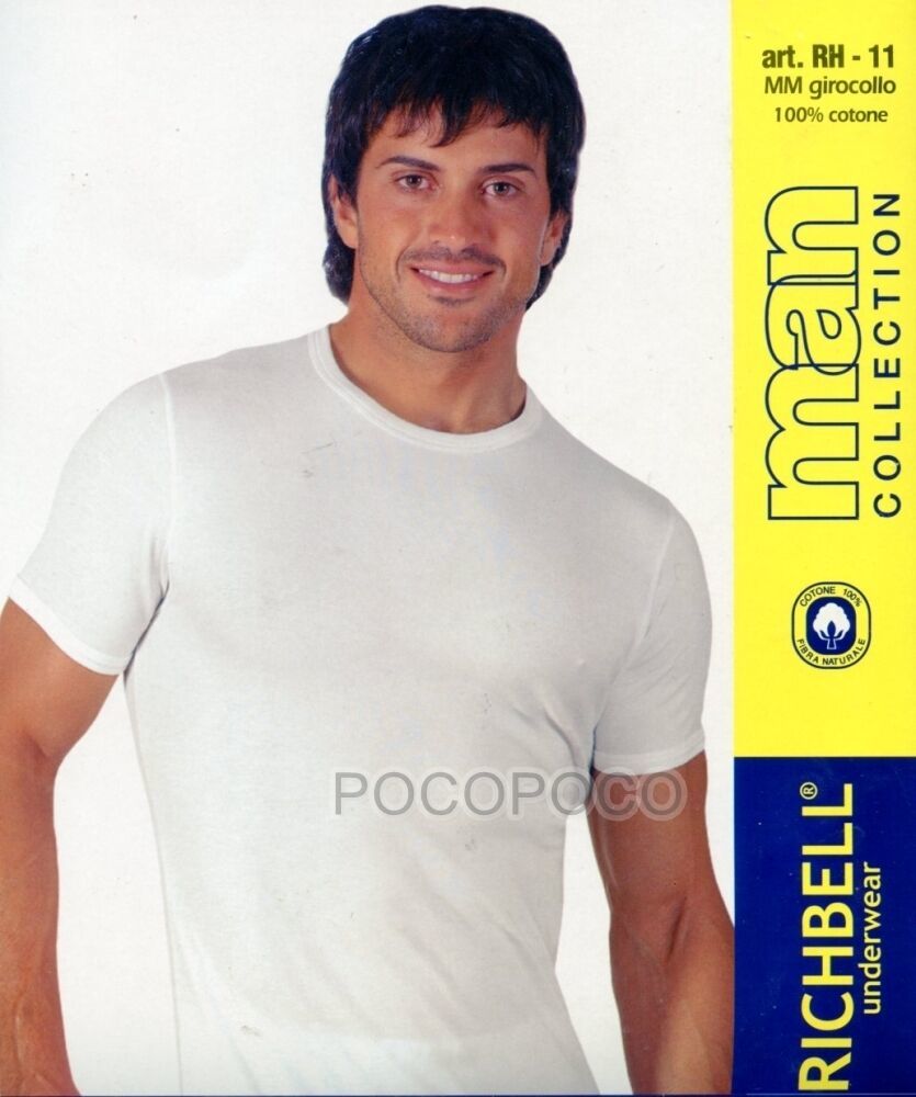 Men&#39;s crew neck half sleeve cotton t-shirt Richbell RH11 tank top - $5.52