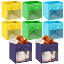 8 Pcs Cube Storage Bins With Clear Window 11&#39;&#39; Cube Storage Organizer Bins For C - £45.07 GBP
