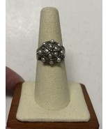 Sterling Silver Shube Vintage Pearl Ring Size 7 - £29.12 GBP