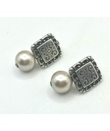 Sterling Silver Earrings 925 Signed Andrea Faux Pearl Drop Earrings. - $16.99