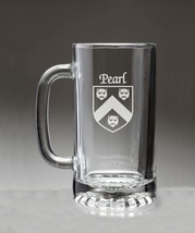 Pearl Irish Coat of Arms Glass Beer Mug (Sand Etched) - $28.00