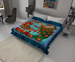 Solaron Peacock Queen Blanket, Blue - $82.16