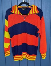 Vintage Crayons Brand Striped Sweater Size Medium Candy Corn Funky 70s V... - $49.50