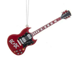Kurt Adler Officially Licensed AC/DC© Electric Guitar Resin Christmas Ornament - £9.57 GBP