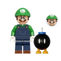 Luigi with Bob-omb Minifigures Super Mario Brothers - £3.11 GBP