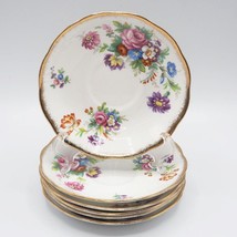 Ensemble De 6 Roslyn Menuet Porcelaine Fine Angleterre Pain &amp; Beurre Plaque - $116.95